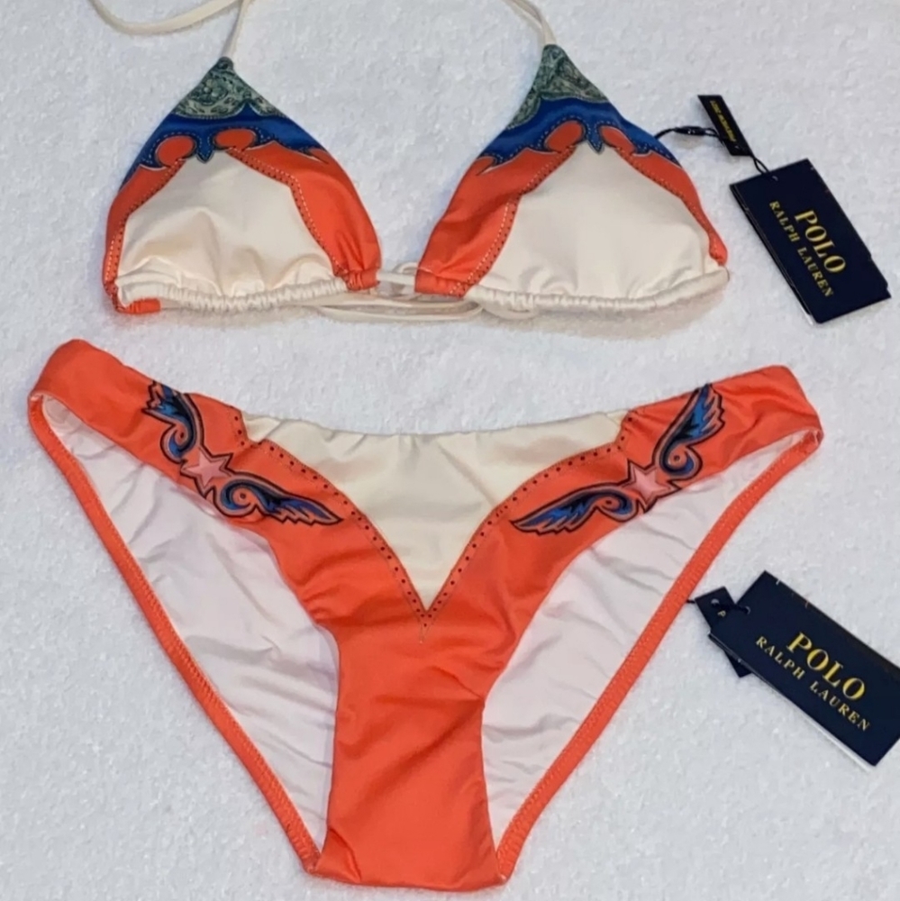 $150 Polo Ralph Lauren 2 piece Bikini size L